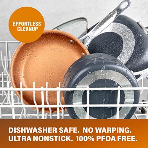 Gotham Steel 20 Pc Pots and Pans Set, Bakeware Set, Ceramic Cookware Set for Kitchen, Long Lasting Non Stick Pots and Pans Set with Lids Dishwasher / Oven Safe, Non Toxic-Copper - CookCave