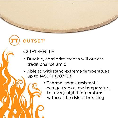 Outset 16.5 Inch Pizza Grill Stone, 16.5-Inch,Pizza Grill Stone: 16.5-Inch - CookCave