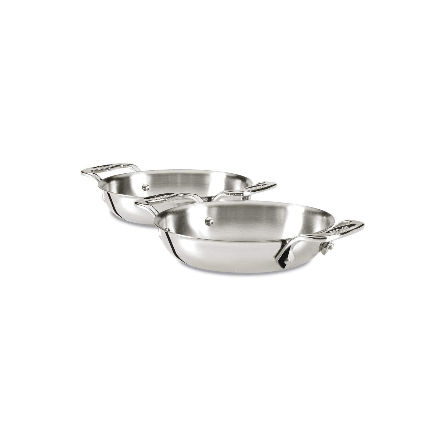 All-Clad Specialty Stainless Steel Gratins 6 Inch Pots and Pans, Cookware Silver - CookCave