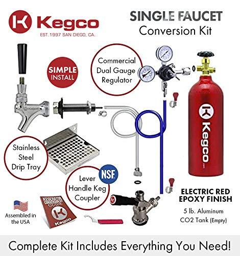 Kegco 3PDCK-5T Kegerator Kit, 1-Tap, Chrome - CookCave