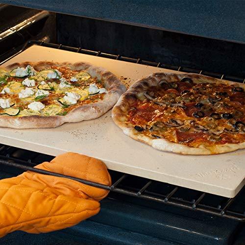 Pizzacraft PC9899 Rectangular ThermaBond Baking and Pizza Stone for Oven or Grill, 20" x 13.5" - CookCave