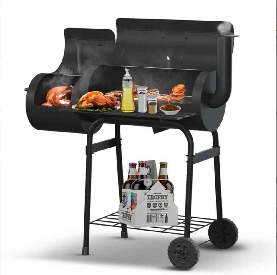 Charcoal grills gas grill weber grill Charcoal Grill Barbecue Oven with Side Fire Box and Offset Smoker, BBQ Outdoor Picnic, Camping, Patio Backyard Cooking - CookCave