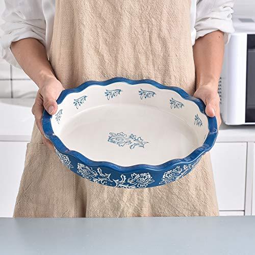 Wisenvoy Ceramic Pie Dish Pie Plate Deep Dish Pie Pan Non-Stick Pie Pans for Baking Pie Dishes - CookCave