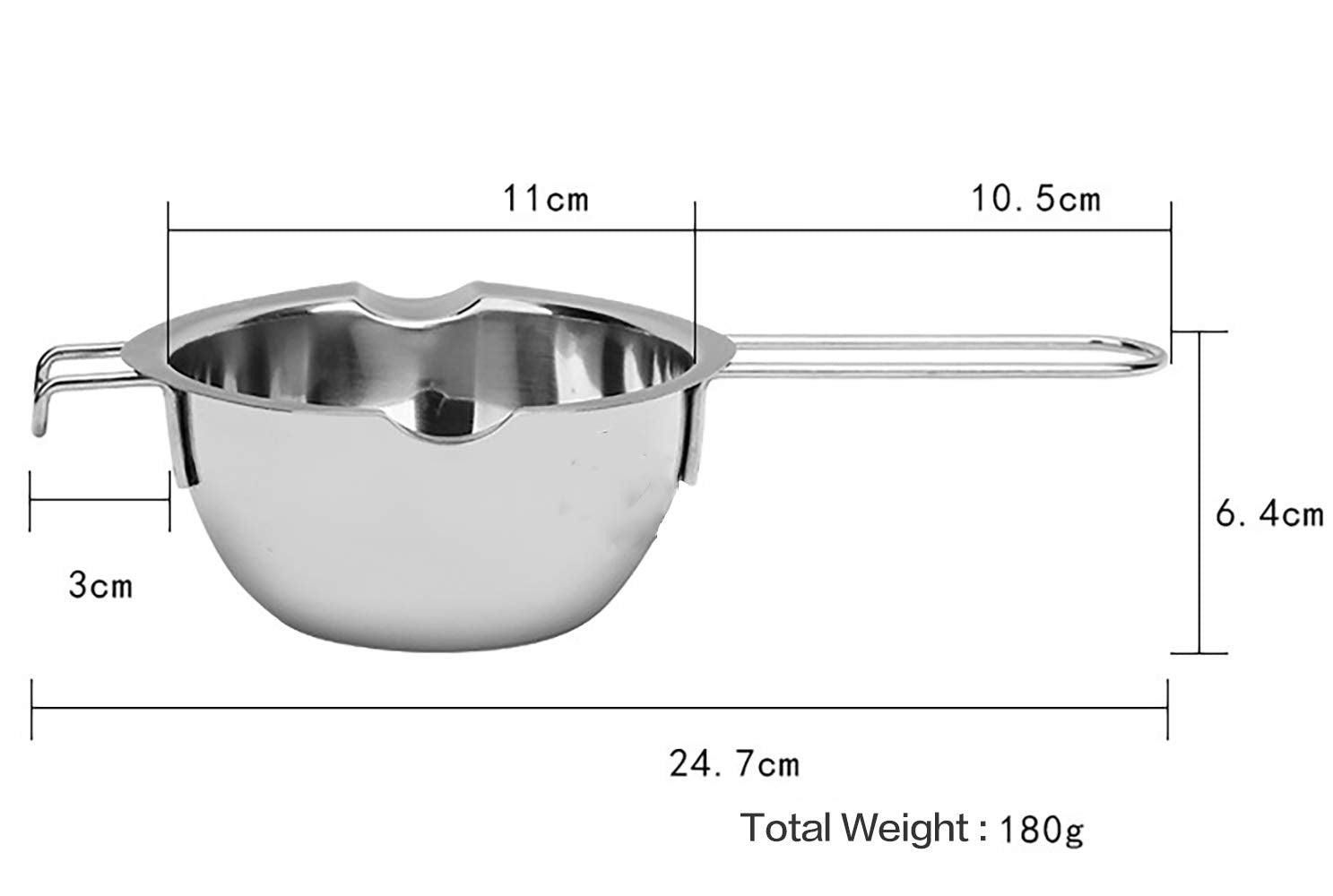 PureSec Double Boiler Stainless Steel Chocolate Melting Pot 400ML for Melting Chocolate and Candle making - CookCave