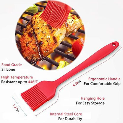 UTOI BBQ Grill Accessories Kit, 1472°F Heat Resistant BBQ Gloves Oven Mitts & Meat Shredder Claws & Silicone Sauce Basting Brush for Safe Grilling, Baking, Barbecue, Smoker & Outdoor Cooking - CookCave