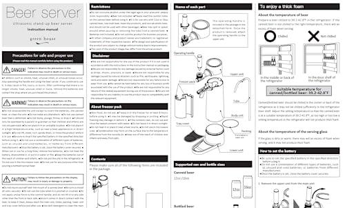 GREEN HOUSE Portable Beer & Ultra Fine Foam Dispenser - Mini Kegerator for Home, Ultra Fine Foam Enhance & Keep Beer Taste Longer. Awesome gifts for Thanksgiving & Christmas presents. - CookCave