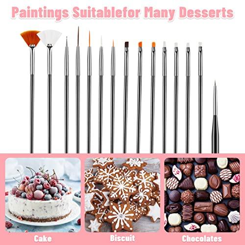 Cake Painting Brushes, 45 Pcs Cake Decorating Brushes Fondant Sugar DIY Tools Set Food Safe Baking Brush for Cake Cookie Icing Pastry - CookCave