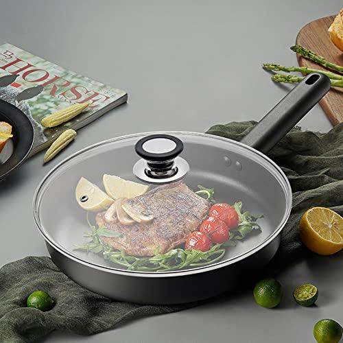 Tempered Glass Lid with Heat Resistant Handle,10.5"/26cm, Clear - CookCave