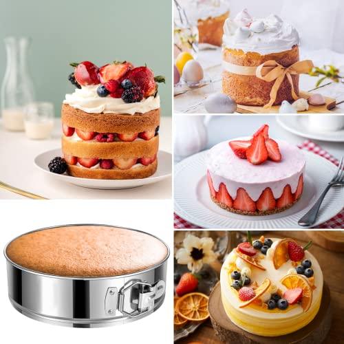 E-Gtong 9 Inch Springform Cake Pan, Stainless Steel Springform Pans, Leakproof & Nonstick Cheesecake Pan with Removable Bottom, Round Spring Form Cake Pan For Baking - CookCave