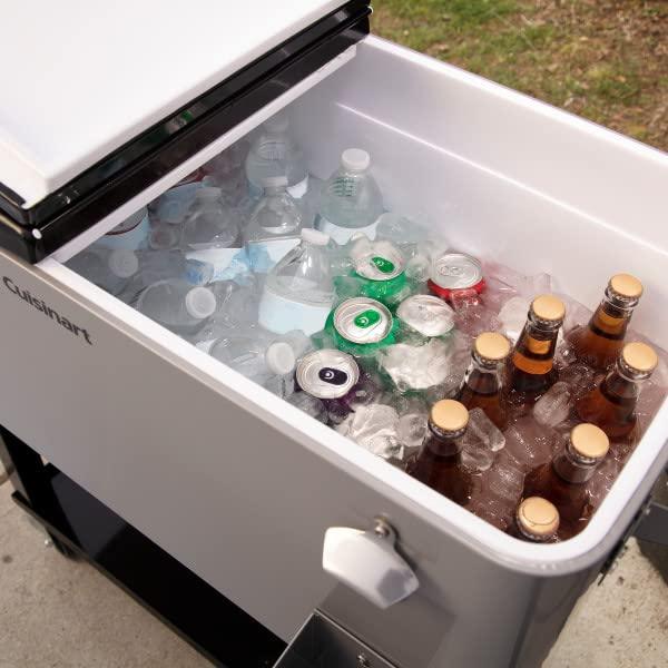 Cuisinart CCC-3517 Portable 80-Quart Outdoor Cooler Cart with Dual-Sided Lid, BBQ Cart with Bottle Opener (Fits 100 Cans or 50 Bottles) - CookCave