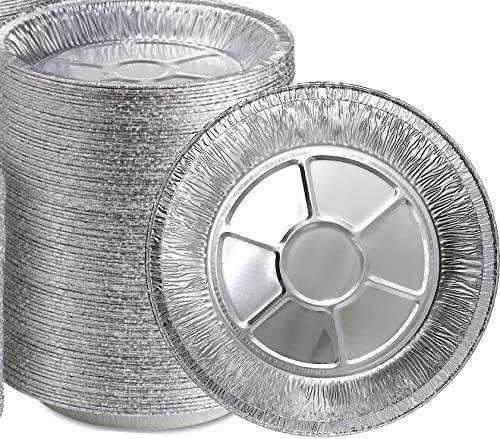 Spare Essentials 25 Pack 9'' Pie Pans/Disposable Plates/Aluminum Foil Quinche Pan/Tart Tins/Pie Tins/Aluminum Pie Pans - CookCave