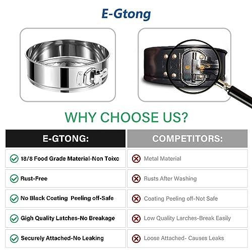 E-Gtong 9 Inch Springform Cake Pan, Stainless Steel Springform Pans, Leakproof & Nonstick Cheesecake Pan with Removable Bottom, Round Spring Form Cake Pan For Baking - CookCave