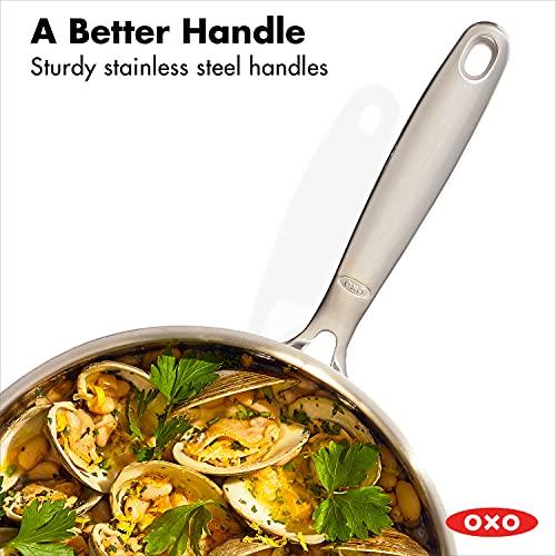 OXO Good Grips Tri-Ply Stainless Steel Pro 3.5QT Covered Saucepan - CookCave