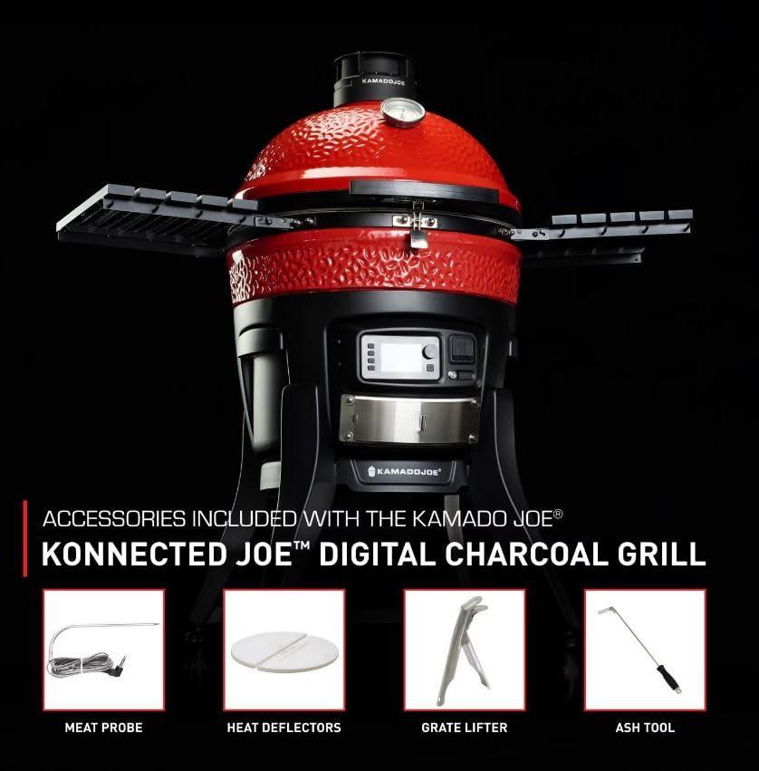 Kamado Joe Konnected Joe Digital Charcoal Grill and Smoker with Auto-Ignition and Temperature Control - KJ15041123 - CookCave