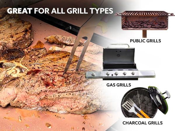 Kona Copper Grill Mats - Ultimate Grill Mats for Outdoor Grill, Nonstick, BBQ Grill Mat for Gas, Pellet, & Charcoal Grills, The Essential BBQ Mat for Every Grilling Enthusiast. Set of 2, 0.30mm Thick - CookCave