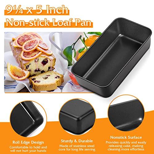 TeamFar Nonstick Loaf Pans, 9¼" × 5" Bread Loaf Meatloaf Baking Pan, with Stainless Steel Core for Baking Bread, for Home/Kitchen, Healthy & Heavy-Duty, Release & Clean Easily, Set of 2 - CookCave