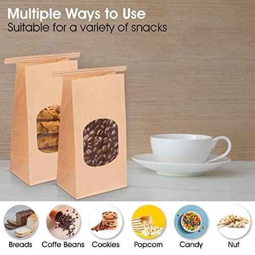 3.5x2.4x6.7| Treat Bags for Desserts, Cookie Packaging Bags, Cookie Bags for Packaging, Bakery Bags with Window, Dessert Bags, Bakery Packaging| 50 pc - CookCave