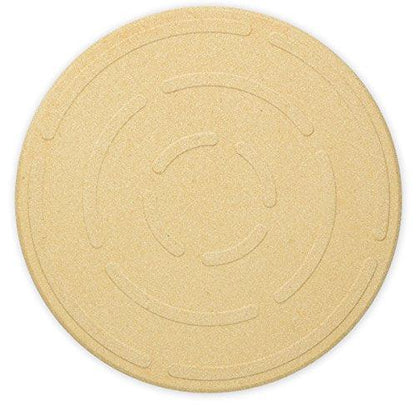 Navaris XL Pizza Stone for Baking - Cordierite Pizza Stone Plate for BBQ Grill Oven - Cook Serve Pizza, Bread - Incl. Recipe Book - Round, 12" x 0.6" - CookCave