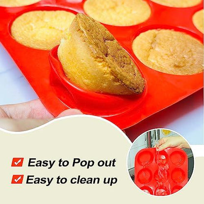 La Chat Silicone Muffin Pan- Nonstick Cupcake tray for baking, Silicone molds for making Muffins, Cupcakes and Egg maffins, cookiers - CookCave