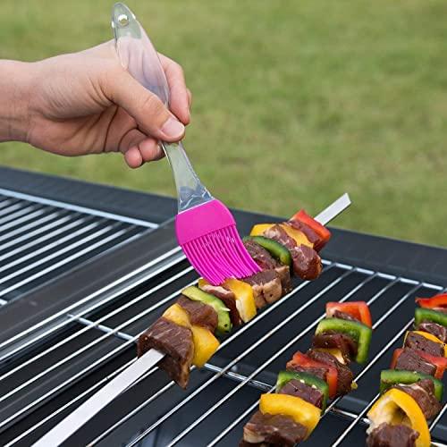 Silicone Basting Pastry & BBQ Brush Set - Uniwit 5 PCS Silicone BBQ Pastry Oil Brush Turkey Baster,Barbecue Utensil use for Grilling and Marinating (6.89" * 1.28"(L*W)) - CookCave