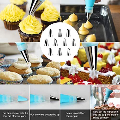 Philorn Silicone Baking Mat Set, 16.5" x 11.42" Macaron Baking Mat, Non-Stick Baking Mat with Baking Tools, 2 Pack Food Safe Baking Silicone Mat, Reusable Baking Mat for Oven, Cookie, Bread - CookCave