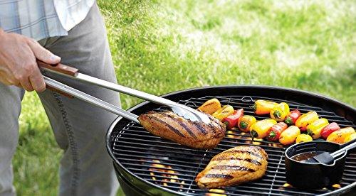 Outset QB22 Grill BBQ, 1 EA, Rosewood Tongs Extra Long 22" - CookCave