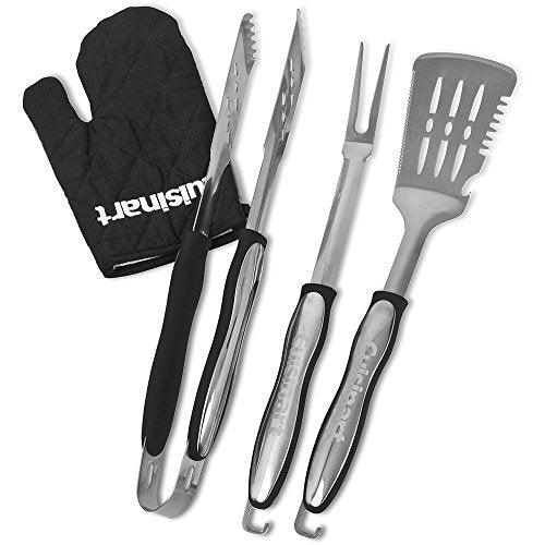 Cuisinart CGS-134BL Grilling Tool Set with Grill Glove, Black (3-Piece) - CookCave