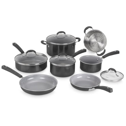 Cuisinart 11-Piece Nonstick Cookware Set, Ceramica XT, Black, 733-30H - CookCave