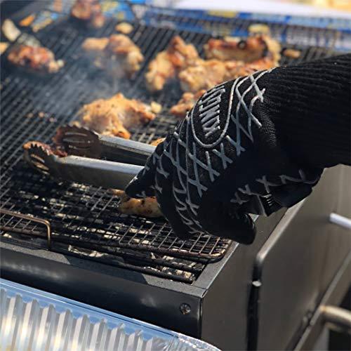 Kingsford Extreme Heat BBQ Grill Gloves, 2 Count | Heat Resistant Barbecue Gloves | The Ultimate Heat Barrier Silicone Grilling Gloves with Anti-Slip Safe Grip, Black, 1 Size Fits All - CookCave