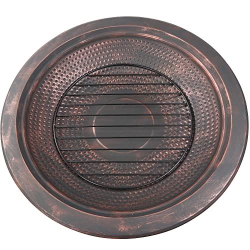 Sunnydaze 29-Inch Elevated Wood-Burning Fire Pit Bowl with Stand - Includes Spark Screen, Wood Grate, and Poker - CookCave