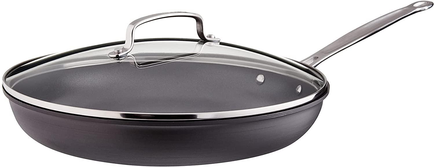 Cuisinart 12-Inch Skillet, Nonstick-Hard-Anodized with Glass Cover, 622-30G - CookCave