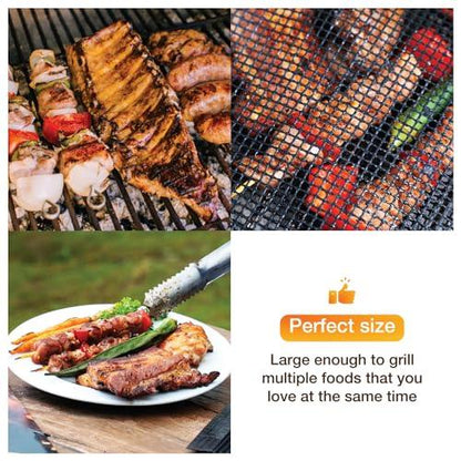 Grilling Accessories , 2 PCS BBQ Mesh Grill Bags , Reusable Non-Stick Grilling Pouches For Charcoal , Gas , Electric , Outdoor Grill & Smoker , Large Size 12.5 x 10.6 , Easy To Clean , Heat Resistant , Dishwasher - Safe , Gifts For The Barbecue Lover - CookCave