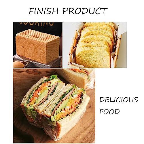 SNXDBH 2 pack Loaf Pan with Lid, 1 lb Non-Stick Bread Toast Mold, Carbon Steel Corrugated Bread Toast Box Mold for Baking Bread Pan Bread Tin for Homemade Cakes, Breads and Meatloaf(Champagne Gold) - CookCave