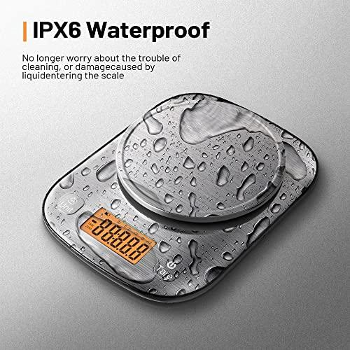GRAM PRES Food Kitchen Scale Digital Weight Grams and Oz with IPX6 Waterproof，Professional Stainless Steel Digital Kitchen Food Scale 11lb/0.01oz with Bowl for Weight Loss Dieting Baking Cooking - CookCave