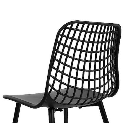 POLY & BARK Marais Chair, Set of 4, Black - CookCave