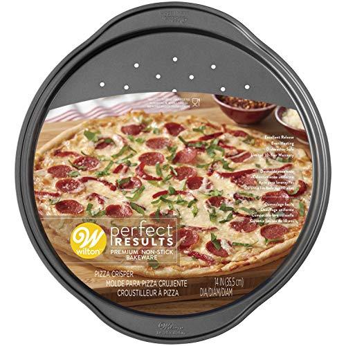 Wilton Perfect Results Non-Stick Crisper, 14-Inch Pizza Pan, 0, Silver - CookCave