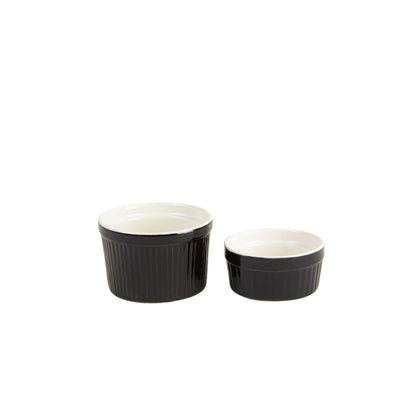 10 Strawberry Street Roma Ramekin Set of 6, 10 oz, Black - CookCave