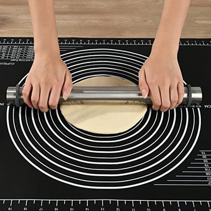 Non-slip Silicone Pastry Mat Extra Large 28''By 20'' for Non Stick Baking Mats, Table/Countertop Placemats, Dough Rolling Mat, Kneading/Fondant/Pie Crust Mat By SUPER KITCHEN - CookCave