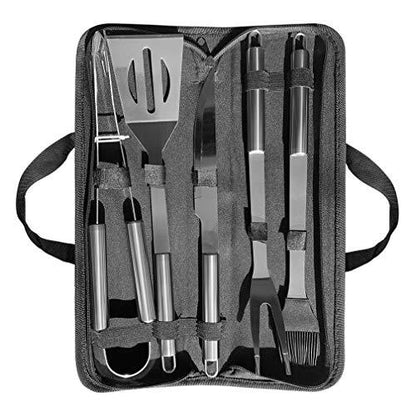 SDLQY-BBQ Grilling Tools Set - Stainless Steel Grilling Accessories with Free Portable Bag. (5PCS) - CookCave