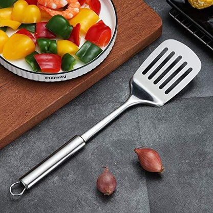 Stainless Steel Spatulas, Berglander Slotted Turner, Metal Spatulas Turner For Cooking, Kitchen Spatulas For Nonstick Cookware, Barbecue Spatulas, Dishwasher Safe, Easy to Clean - CookCave