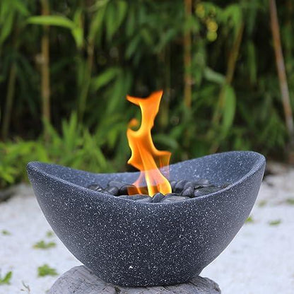 Vipush Tabletop Fire Pits, Multi-Fuel Table Top Fire Pit Bowl for Indoors, Outdoor Portable Tabletop Fireplace, Small Lightweight Fire Pit for Party and Patio Decor, 11inch - CookCave