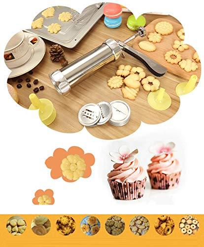 Cool Cook Cookie Press Machine Stainless Steel Biscuit Extruder Press Cookie Gun Kit Set DIY Biscuit Maker Baking Decoration Supplies - CookCave