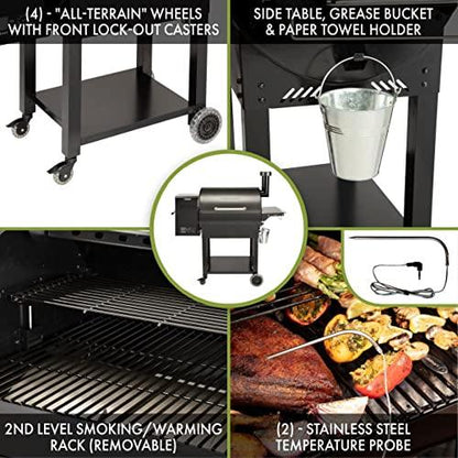 Cuisinart CPG-700 Grill and Smoker, 52"x24.5"x49.3", Deluxe Wood Pellet Grill & Smoker - CookCave