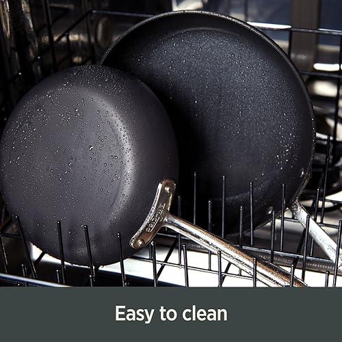 All-Clad Essentials Hard Anodized Nonstick Fry Pan Set 2 Piece, 8, 10,5 Inch Oven Broiler Safe 500F, Lid Safe 350F Pots and Pans, Cookware Black - CookCave