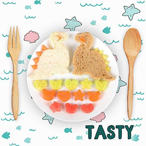 Sandwich Cutters Set 24 for Kids, Holiday Heart Shaped Cookie Cutters Vegetable Fruit Cutter Shape for Boys & Girls with Micky Mouse, Dinosaur, Star, Gingerbread Man Shapes-Food Grade Stainless Steel - CookCave