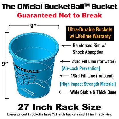 Bucket Ball | Beach Edition Starter Pack | Ultimate Beach, Pool, Yard, Camping, Tailgate, BBQ, Lawn, Water, Indoor, Outdoor Game – Best Gift Toy for Adults, Boys, Girls, Teens, Family - CookCave
