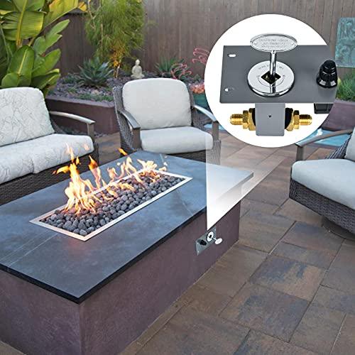 briidea Propane Fire Pit Hose Kit, All-in-One Fire Pit Ignition Kit Includes Air Mixer Valve, Key Valve, Propane Regulator with 4ft Hose, PVC Hose - CookCave