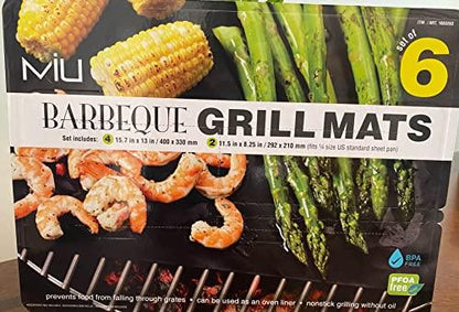 MIU 6 Pack BBQ Grill Mats - CookCave