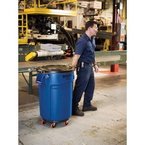 Rubbermaid Commercial Products BRUTE Heavy-Duty Round Trash/Garbage Can, 10-Gallon, Gray, Outdoor Waste Container for Home/Garage/Bathroom/Outdoor/Driveway - CookCave