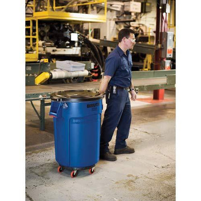 Rubbermaid Commercial Products BRUTE Heavy-Duty Round Trash/Garbage Can, 10-Gallon, Gray, Outdoor Waste Container for Home/Garage/Bathroom/Outdoor/Driveway - CookCave